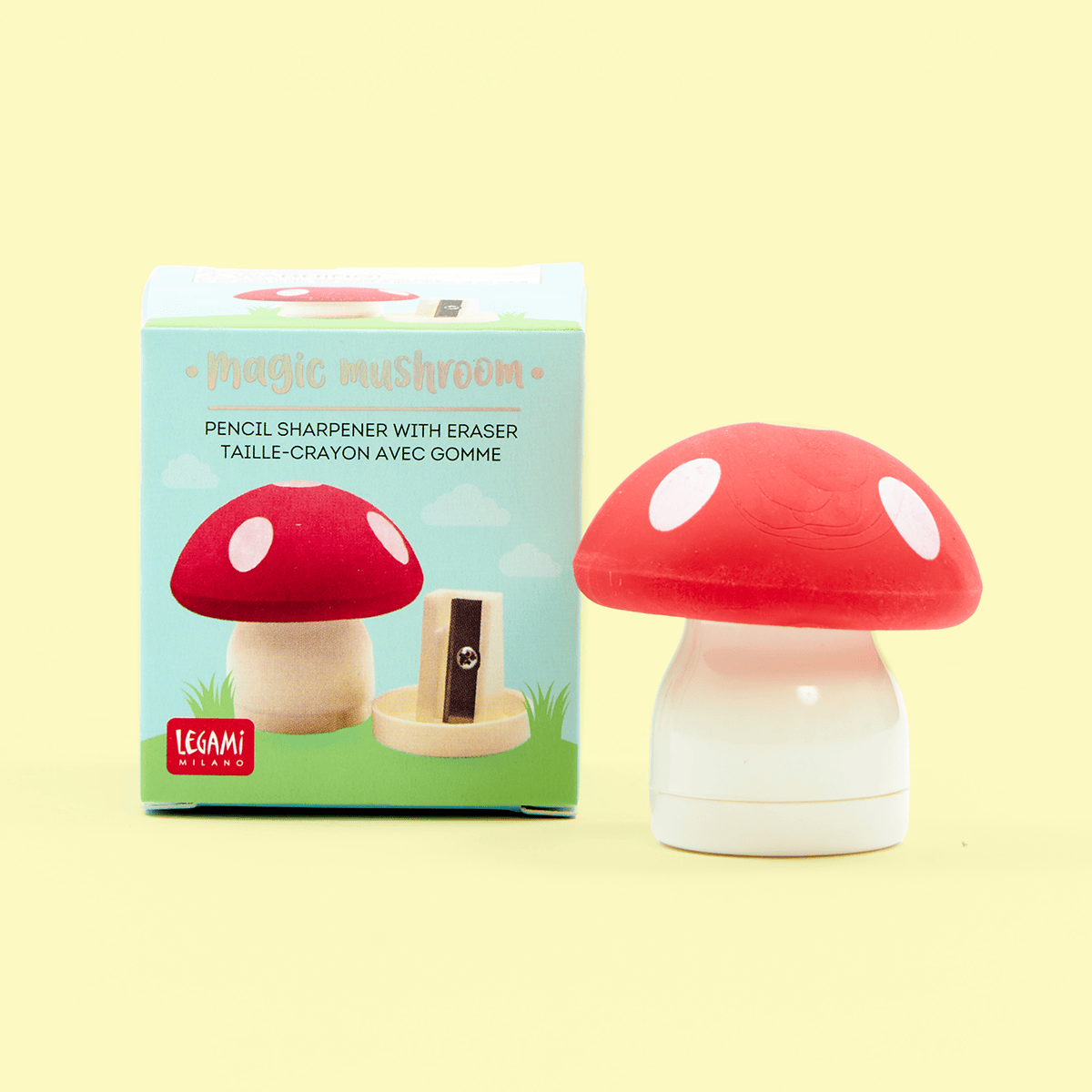 Magic Mushroom Sharpener and Eraser