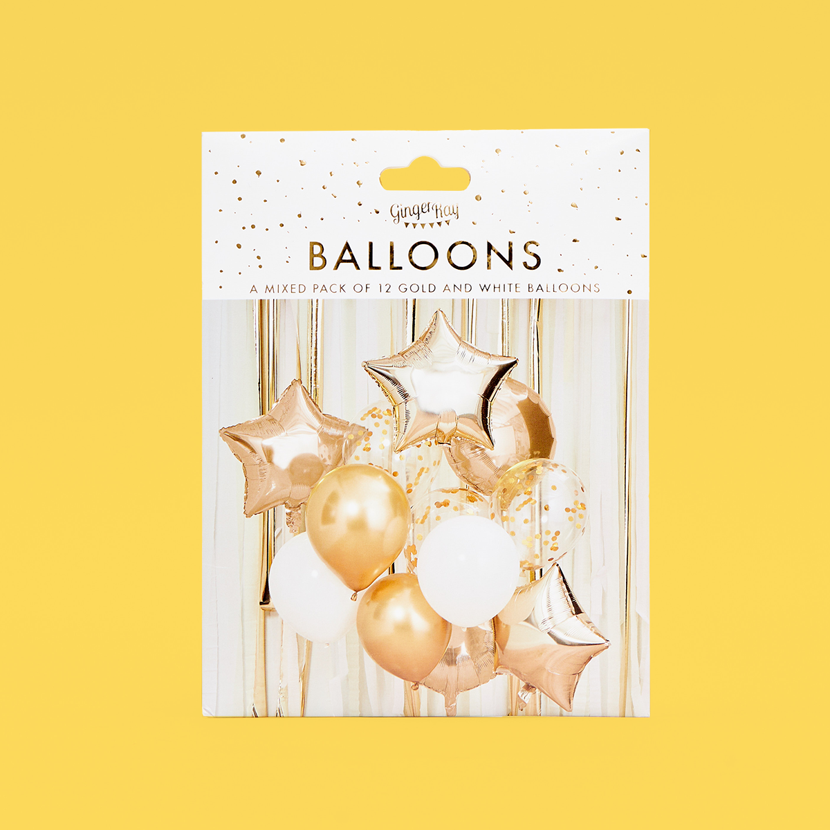 Gold and White Balloon Bundle
