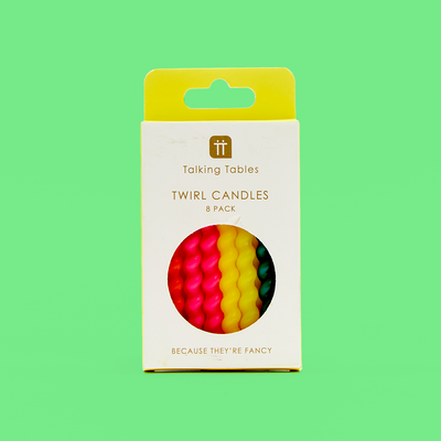 Bright Twirl Birthday Candles