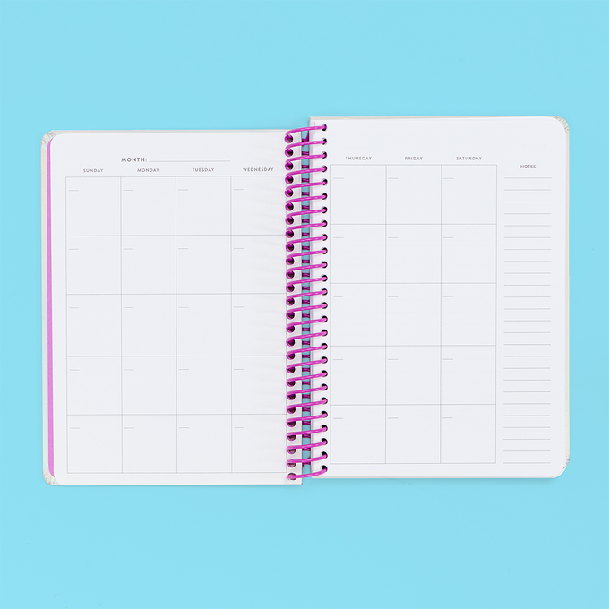 A5 Iridescent Ring Bound Planner