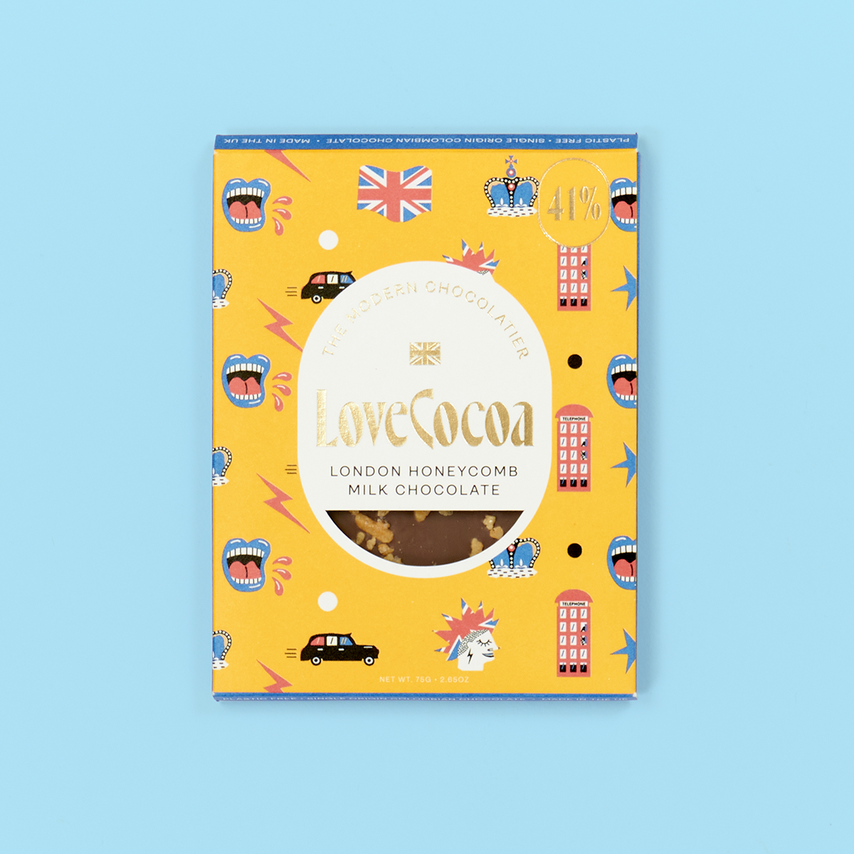 Love Cocoa London Honeycomb Choc Bar