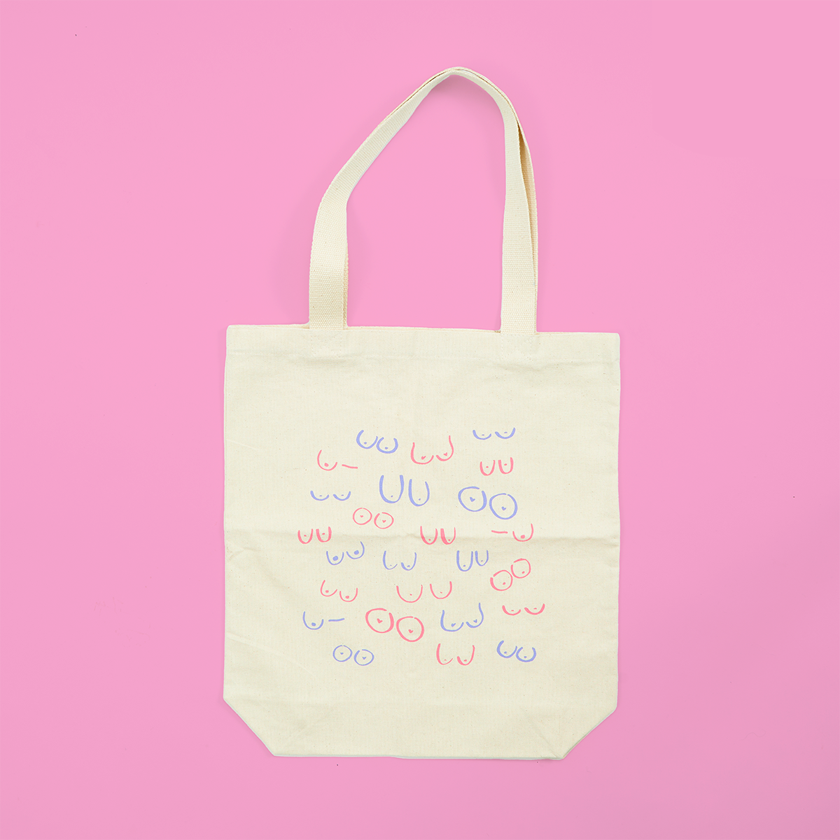 Cream Boobies Tote Bag