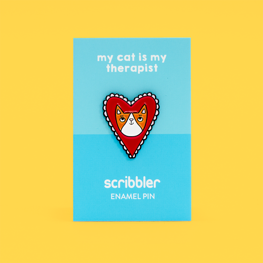 Cat Therapist Pin Badge