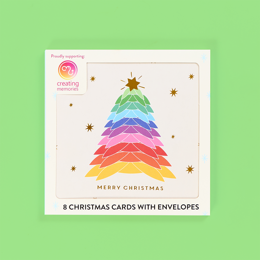 Rainbow Xmas Tree Charity Card Pack