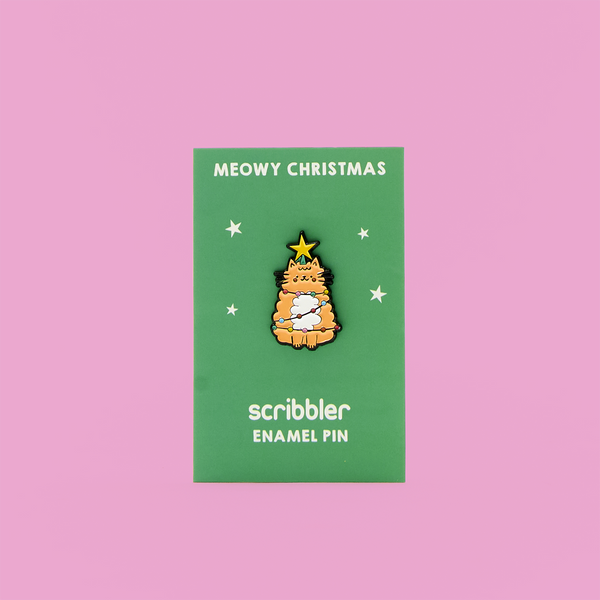 Meowy Christmas Pin Badge