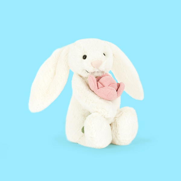 Jellycat Bashful Bunny With Peony Small