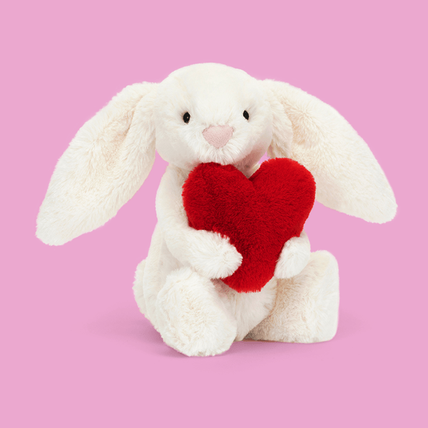 Jellycat Bashful Red Love Heart Bunny Little – Scribbler Cards & Gifts