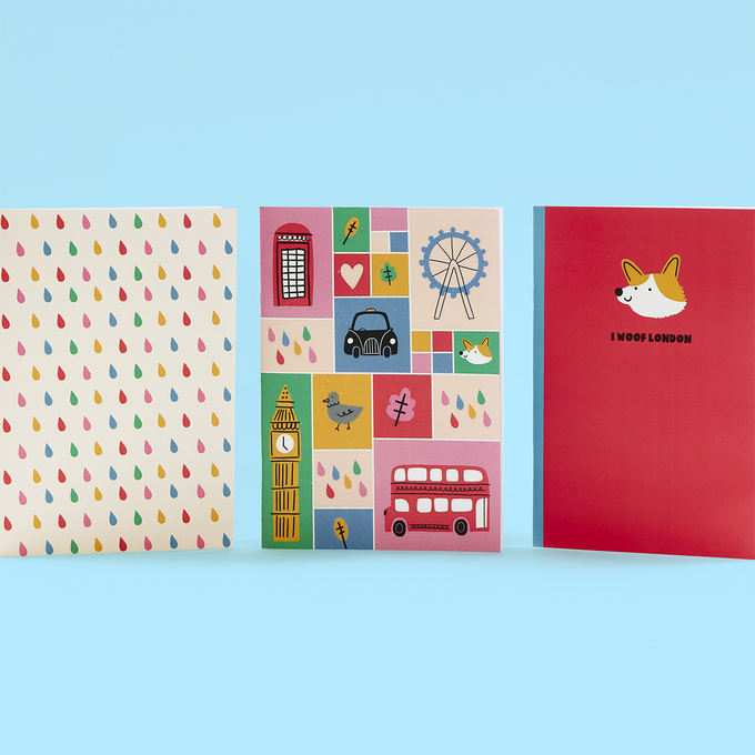 A5 Triple London Notebooks – Scribbler Cards & Gifts