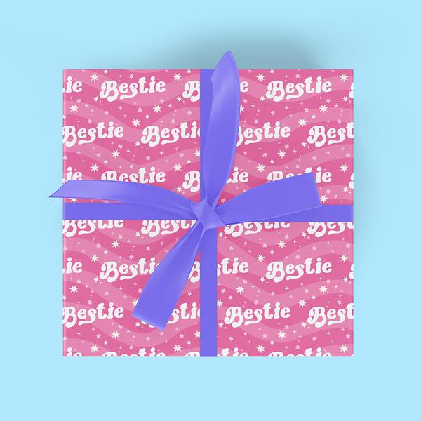 Bestie on Pink Flat Wrap