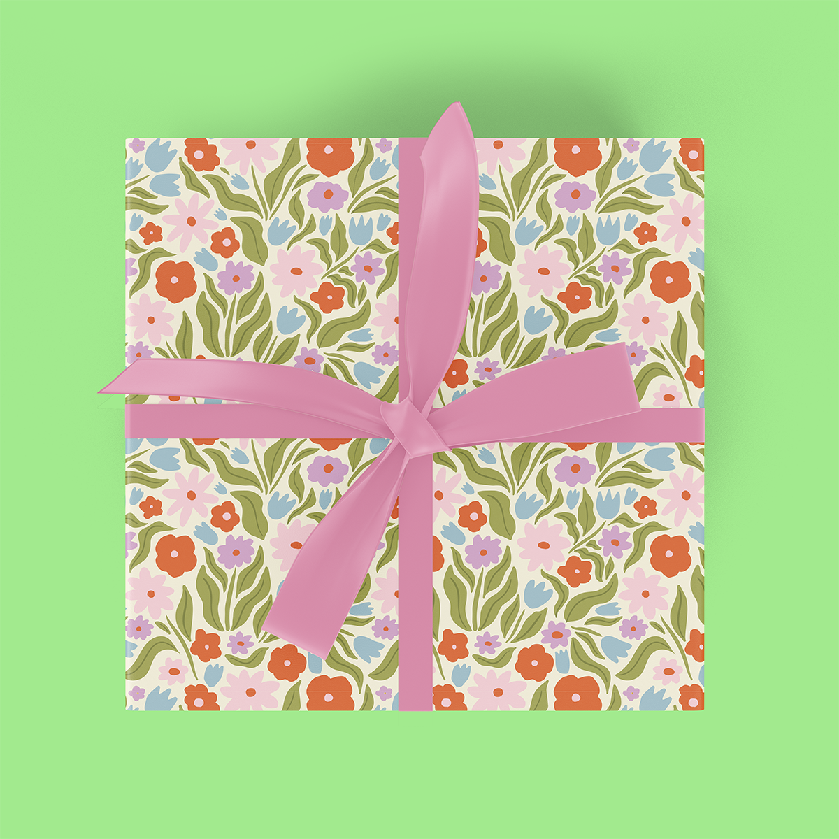 Spring Floral Flat Wrap
