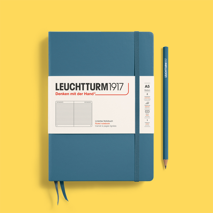 Leuchtturm 1917 A5 Stone Blue Hardcover Notebook