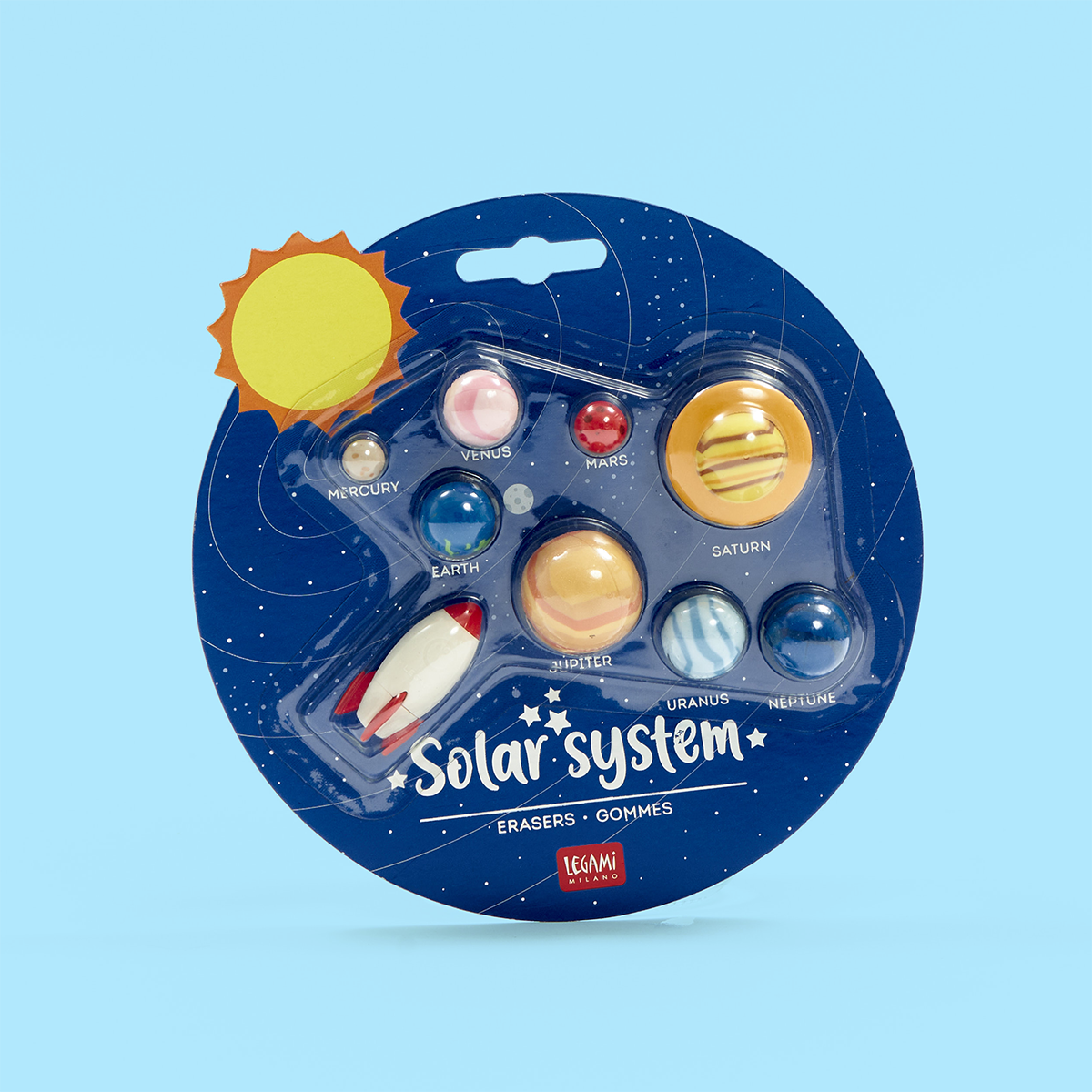 Legami Solar System Eraser Pack