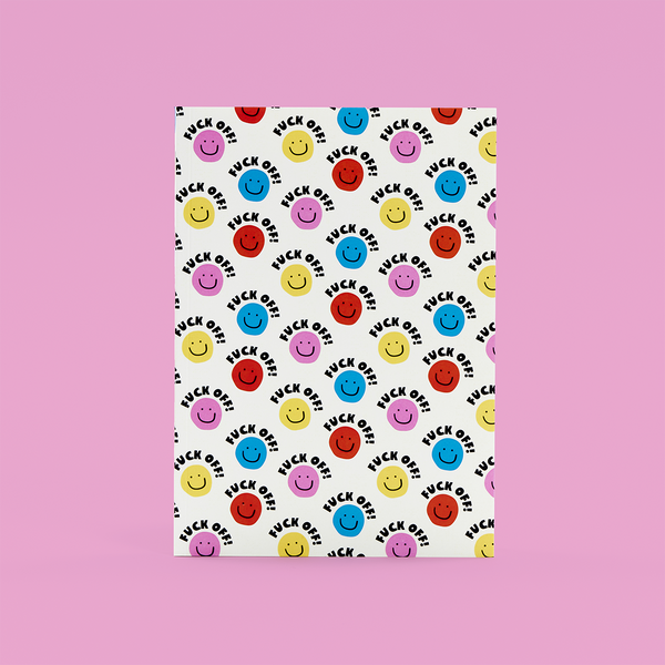 A5 Rainbow Fuck Off Smiley Notebook