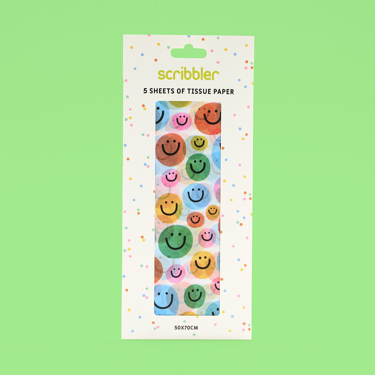 Jumbled Smiley Tissue Paper – Scribbler Cards & Gifts