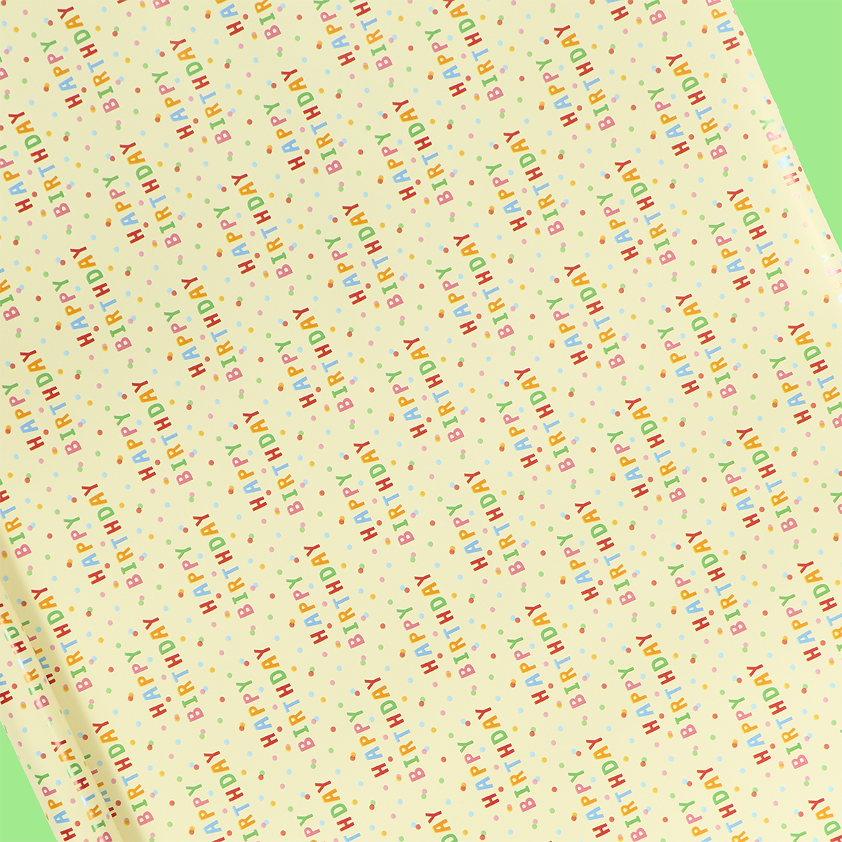Happy Birthday Cream Roll Wrap
