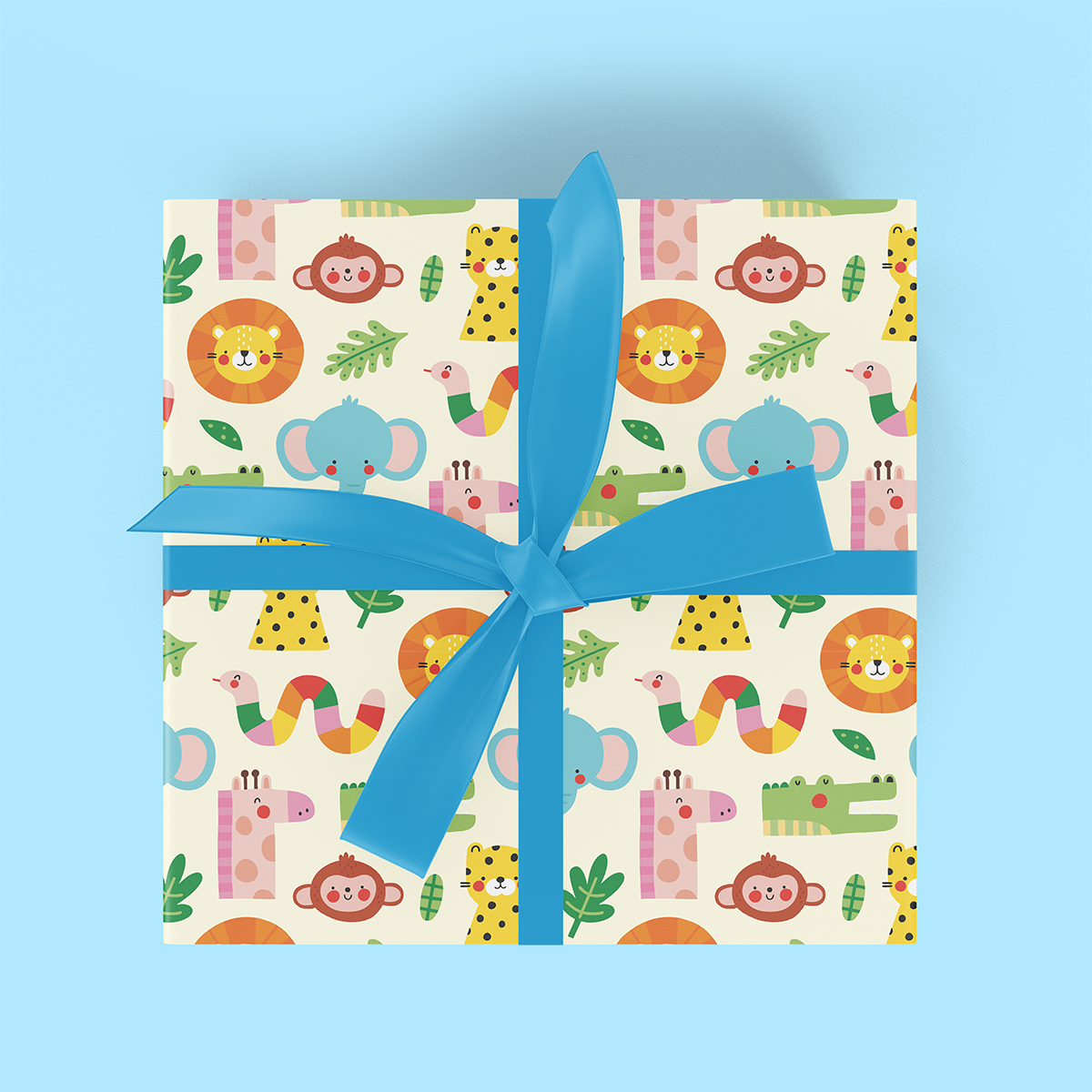 Jungle Animals Flat Wrap