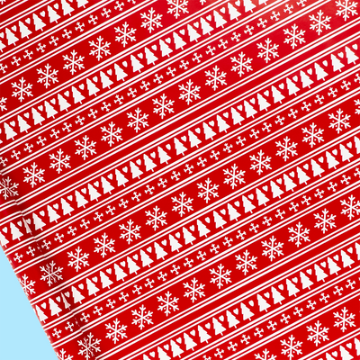 Red Fair Isle Roll Wrap