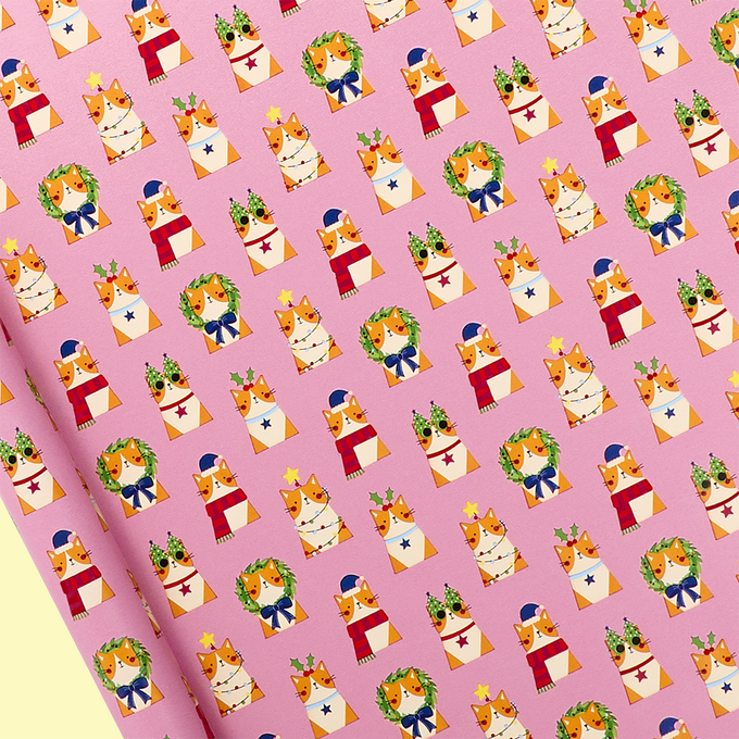 Christmas Cats Roll Wrap
