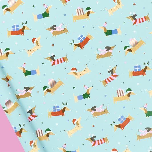 Festive Sausage Dog Roll Wrap