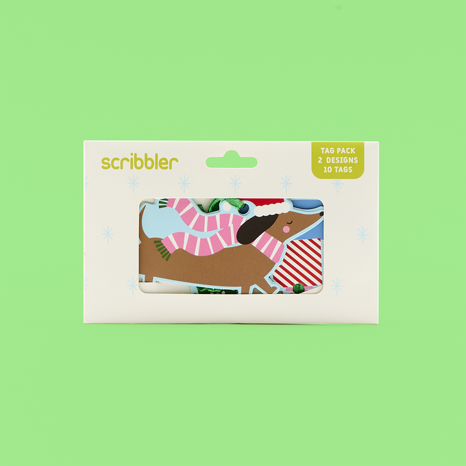 Festive Sausage Dog Tag Pack