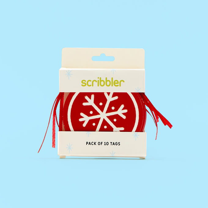 Snowflake On Red Tag Pack