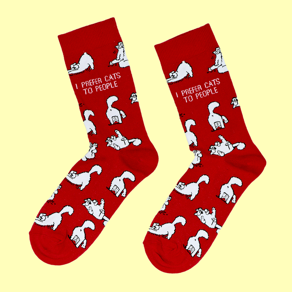 Simon's Cat Prefer Cats Socks