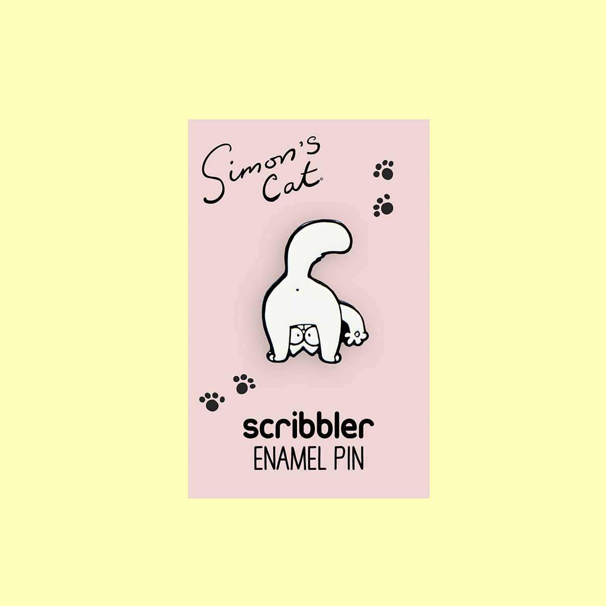 Simon's Cat Bottoms Up Pin Badge