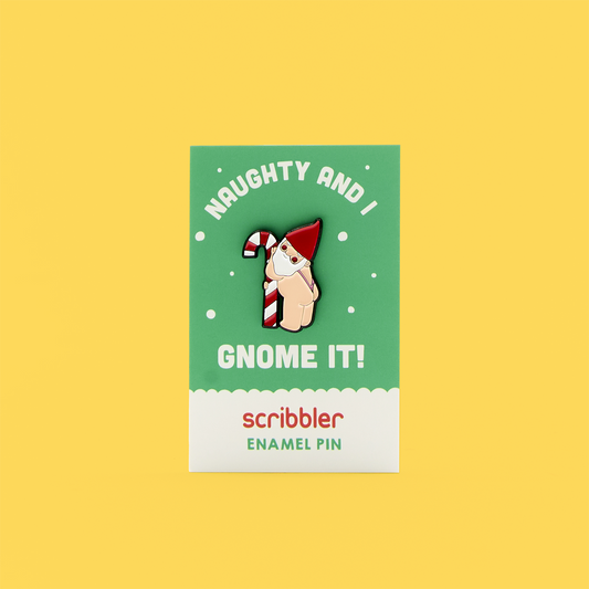 Naughty Gnome Pin Badge