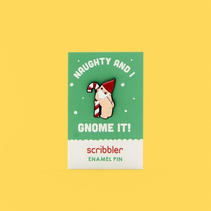 Naughty Gnome Pin Badge