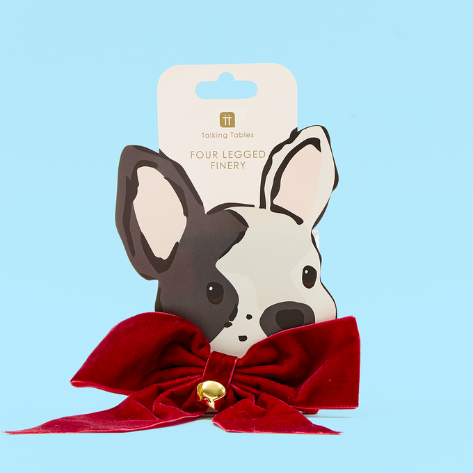 Pet Velvet Xmas Bow Tie