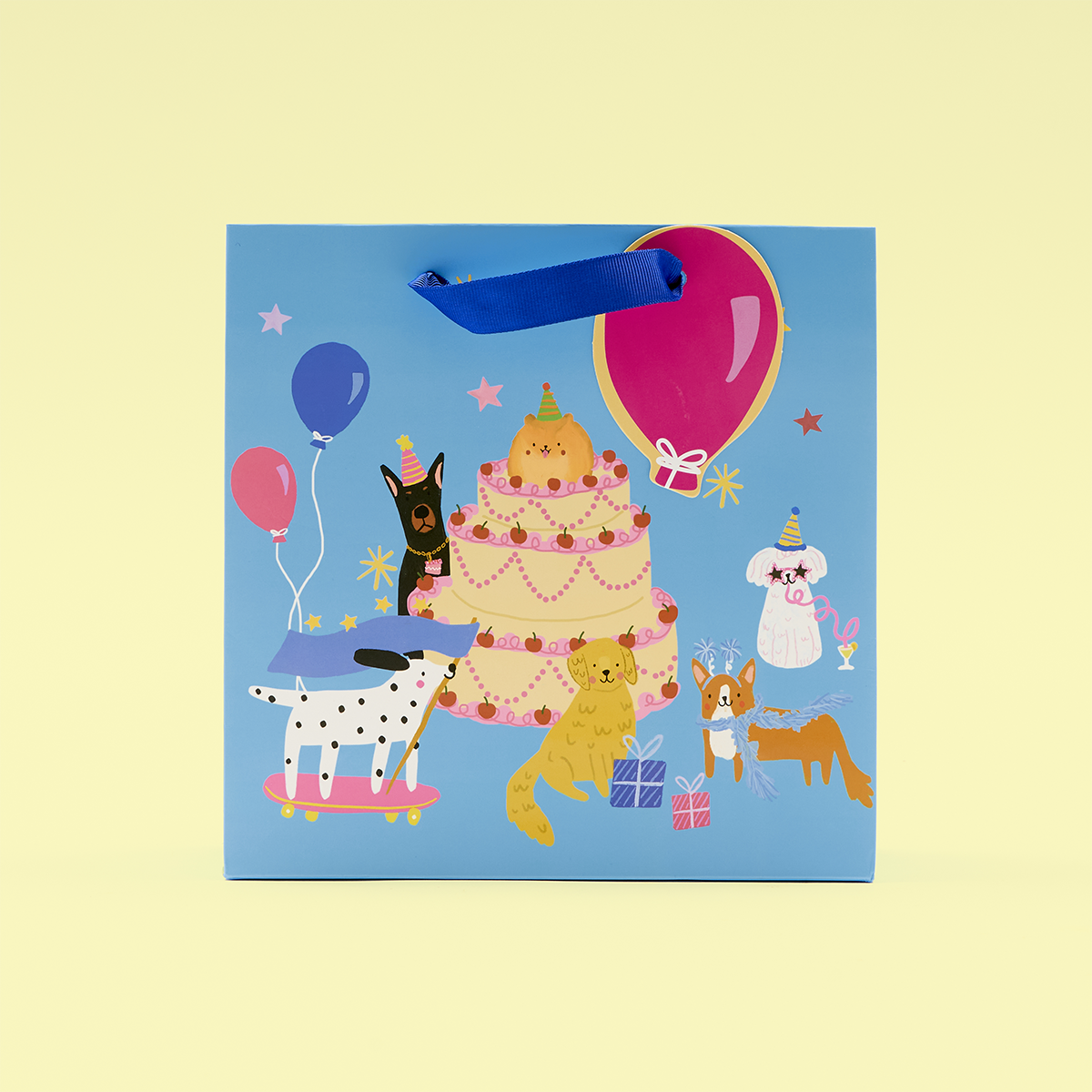 Birthday Cake Dogs Medium Gift Bag