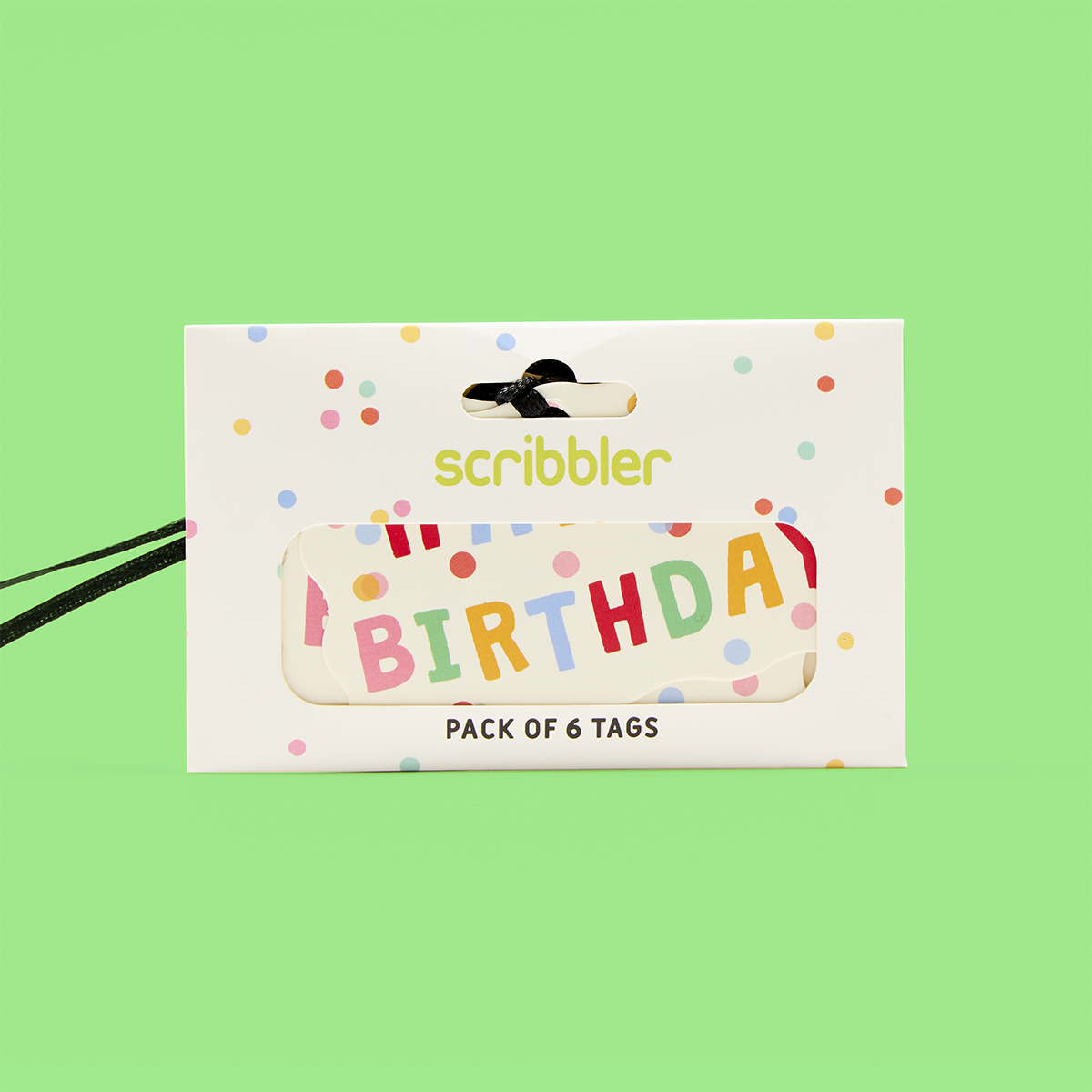 Happy Birthday On Cream Tag Pack