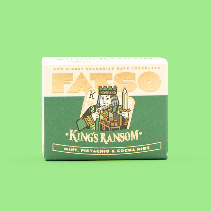 King's Ransom Mint, Pistachio & Cocoa Nibs Chocolate Bar