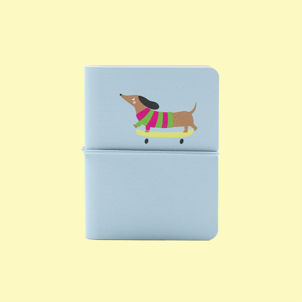 A7 Mini Skateboard Sausage Dog Notebook