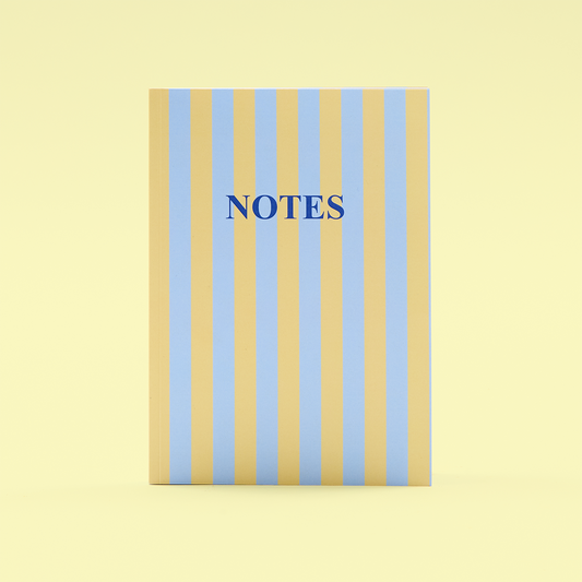 A5 Pastel Blue Yellow Stripe