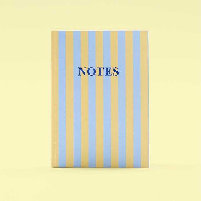 A5 Pastel Blue Yellow Stripe