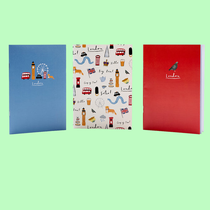 A5 Sketchy London Notebook Trio