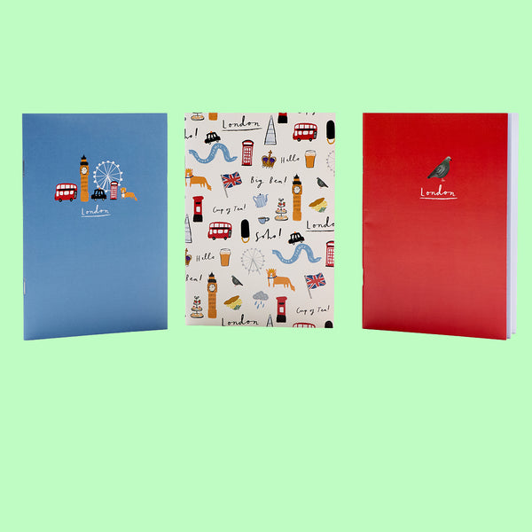 A5 Sketchy London Notebook Trio