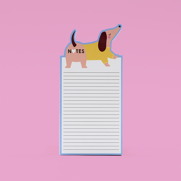 Sausage Dog Notes List Pad