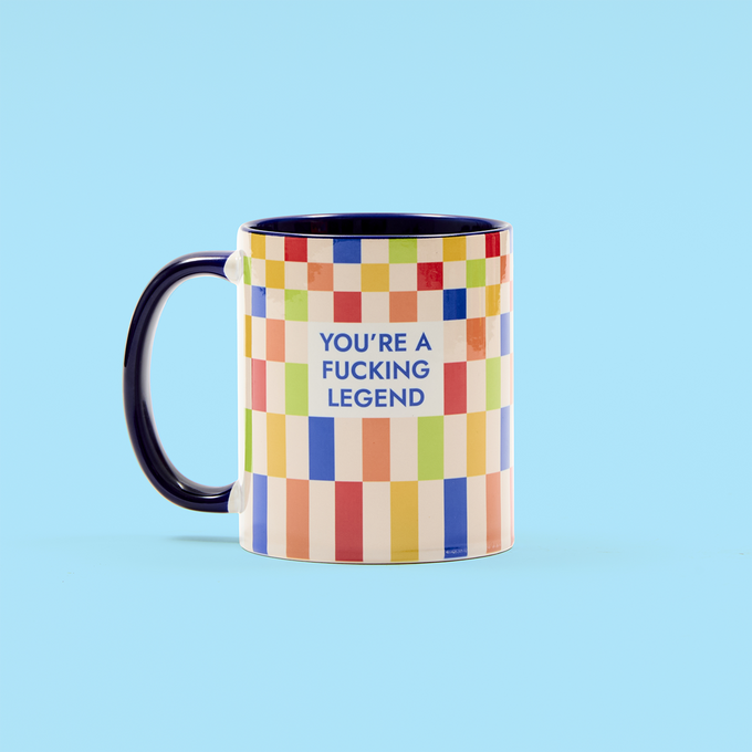 Blue You're A Fucking Legend Mug