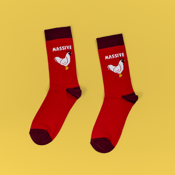 Red Massive Cock Socks
