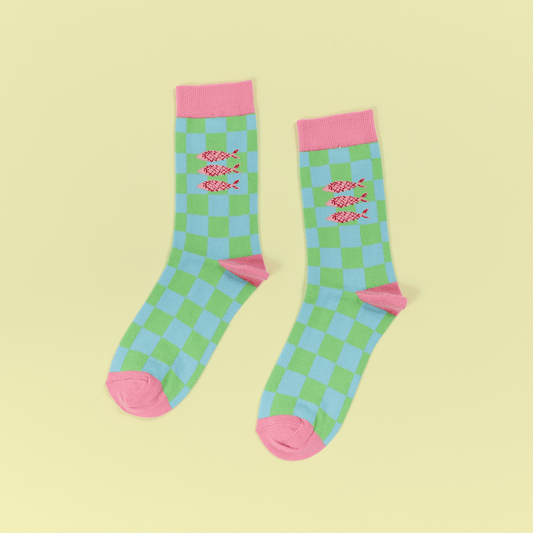 Checker Sardines Socks
