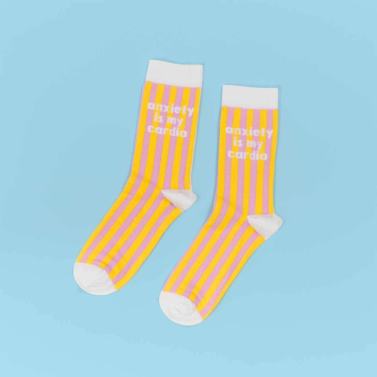 Anxiety Is My Cardio Socks