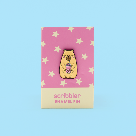 Capybara Enamel Pin Badge