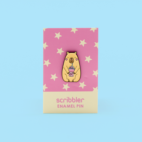 Capybara Enamel Pin Badge