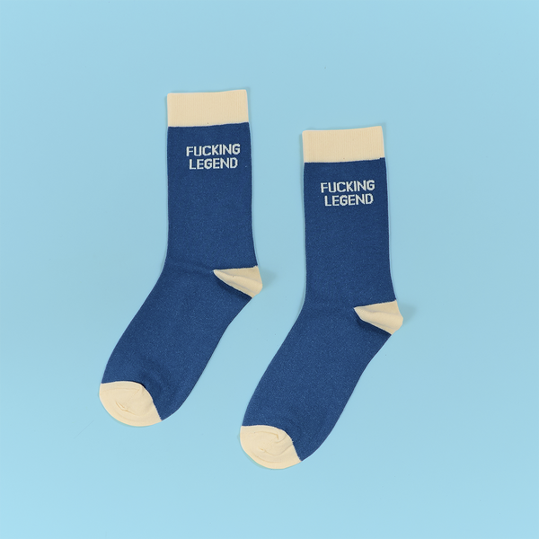 Blue F*cking Legend Socks