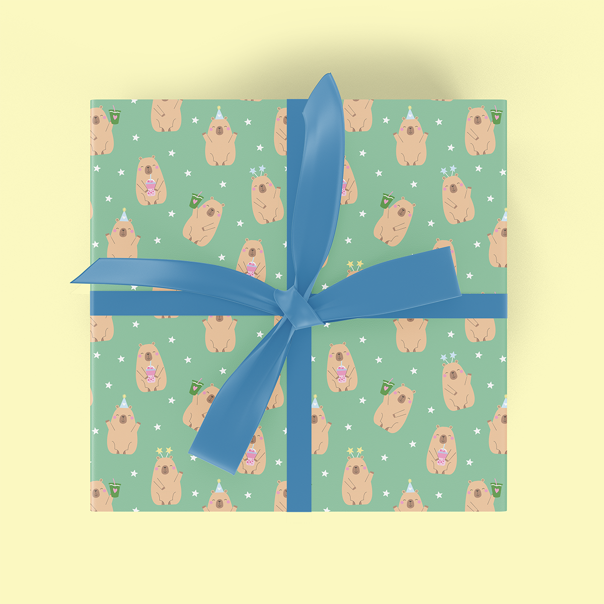 Matcha Capybara Flat Wrap