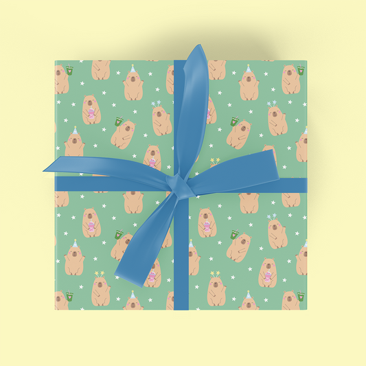 Matcha Capybara Flat Wrap