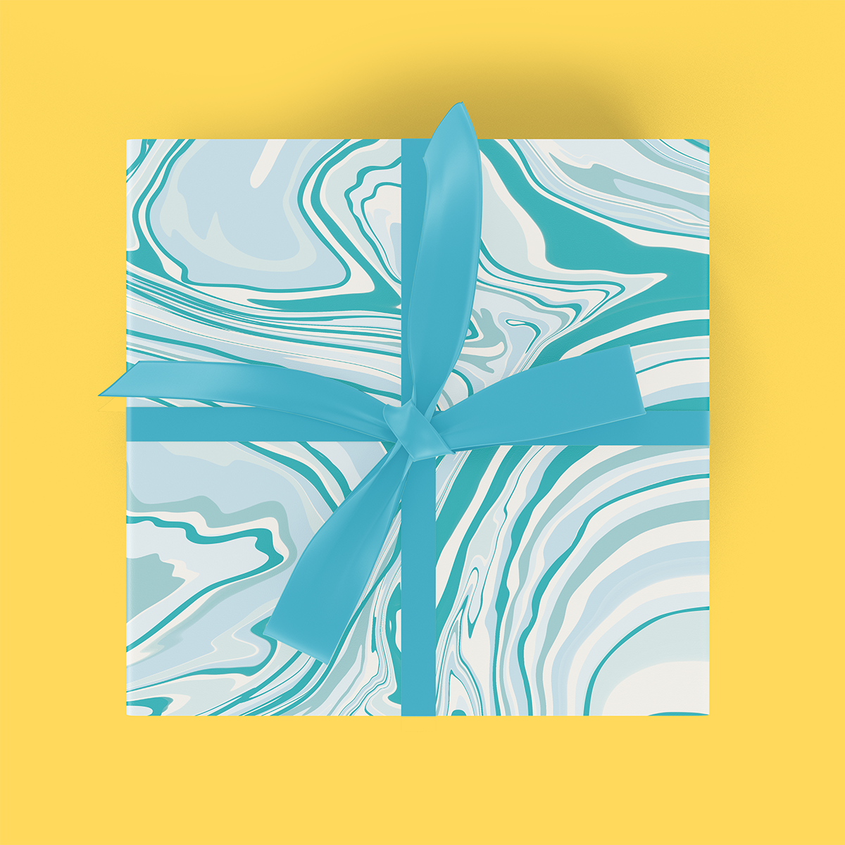Turquoise Marble Flat Wrap
