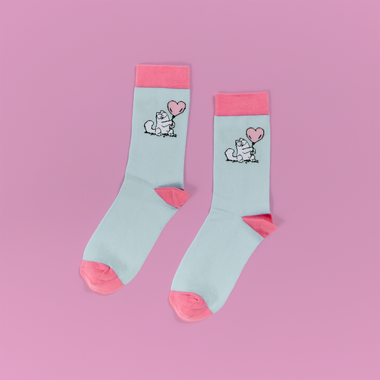 Simon's Cat Heart Balloon Socks